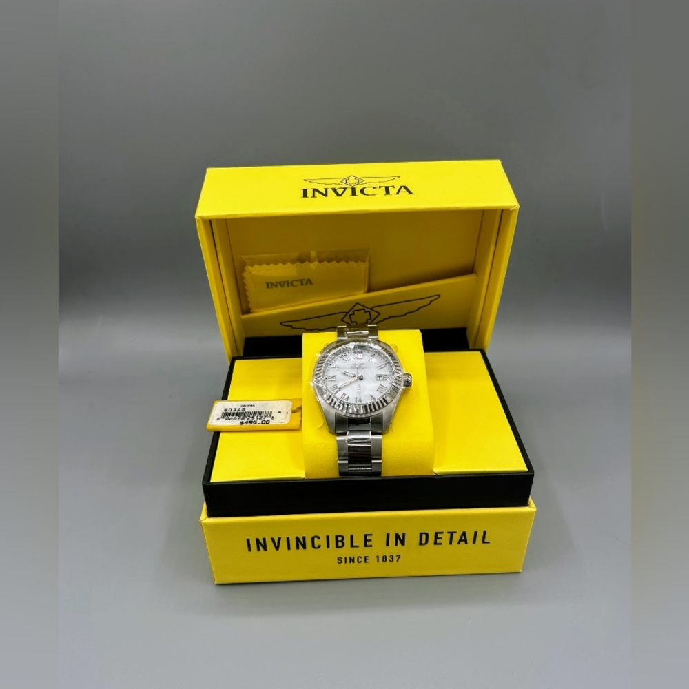 Invicta Silver Watch with Box
